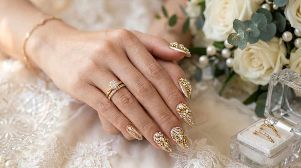 golden nails